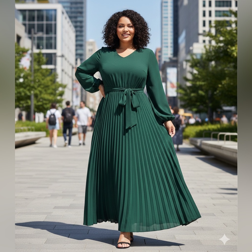 Elegant Green Maxi Dress